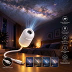 Aurora Galaxy Projection Lamp - Turn Any Room Into a Magical Starry Paradise [ White ]