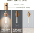 Led Wood Night Light Pir Motion Sensor Magnetic Wall Lamp Usb Rechargeable Lights Home Staircase Bedroom Lamp Bedside Lighting