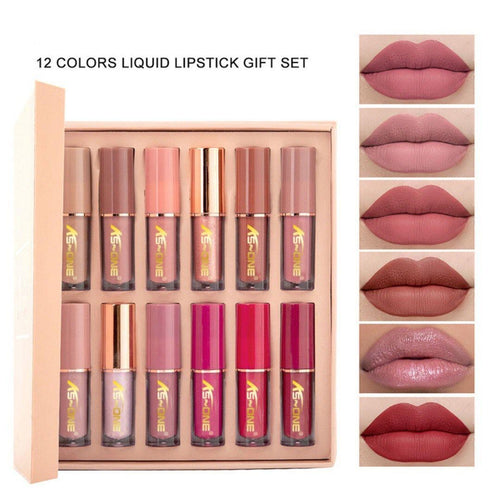 12 Matte Colors Lipstick Box
