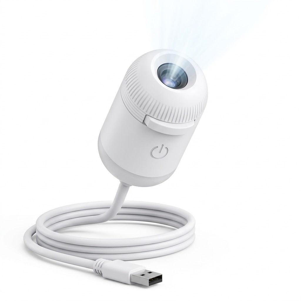 Aurora Galaxy Projection Lamp - Turn Any Room Into a Magical Starry Paradise [ White ]