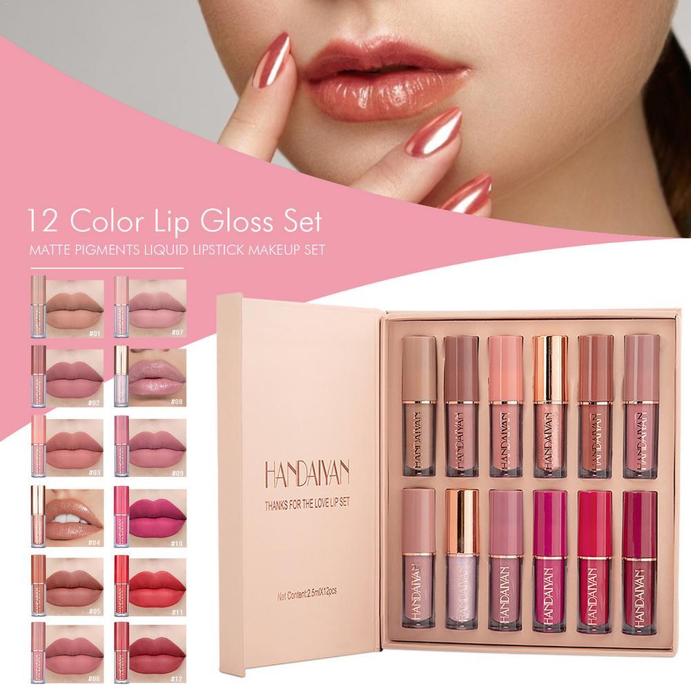 12 Matte Colors Lipstick Box