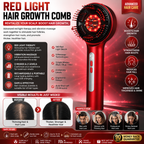 Advanced Red Light Hair Growth Comb™ | LED Scalp Massager for Thicker, Stronger & Healthier Hair | Rechargeable Hair Regrowth Brush