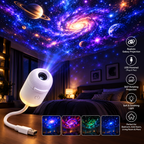 Aurora Galaxy Projection Lamp - Turn Any Room Into a Magical Starry Paradise [ White ]