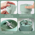 340ML Wireless Juicer Cup Portable Juice Blender Mini Ice Crusher Home Outdoor Office Fruit Milkshake Vegetable Juice Maker