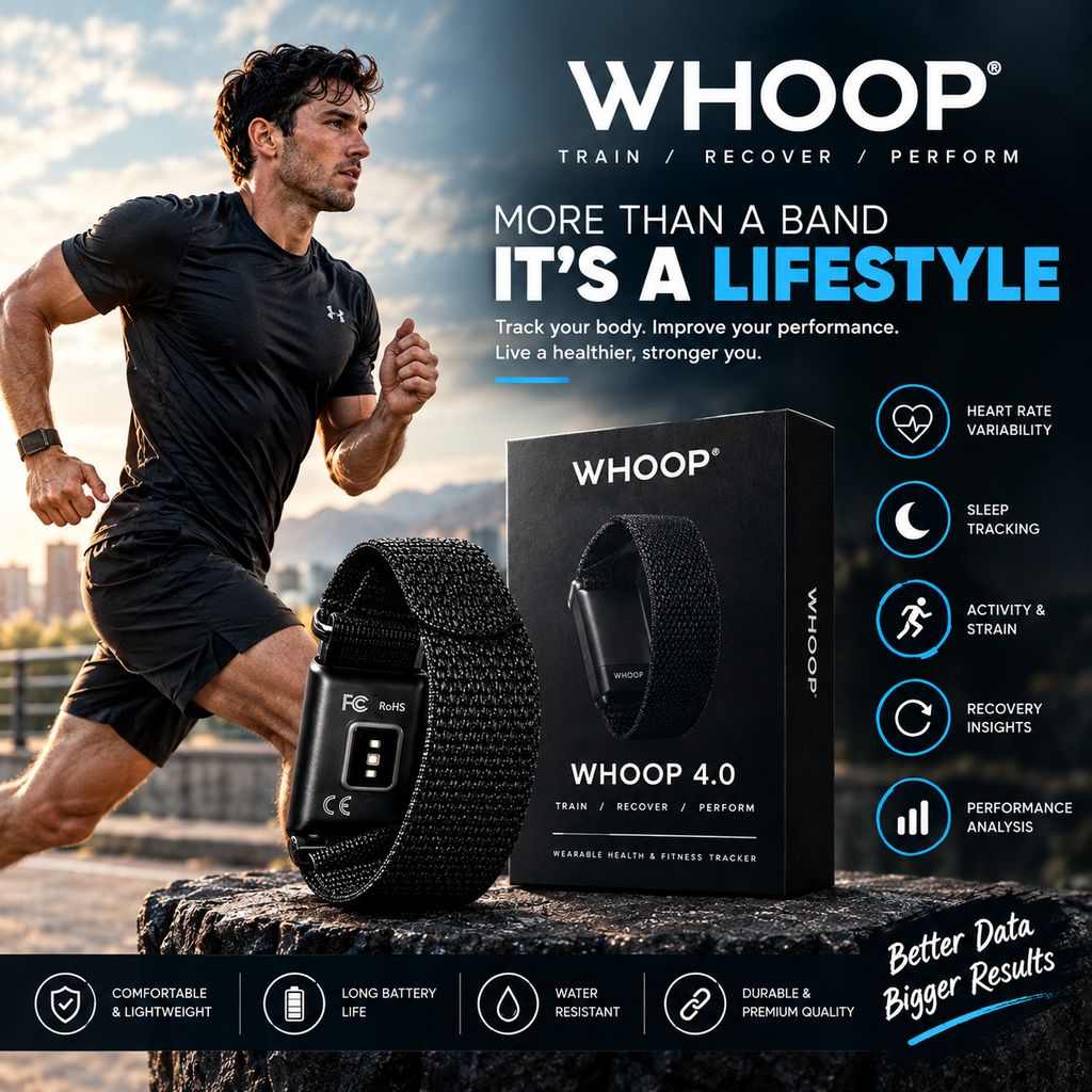 WHOOP 4.0 Fitness Tracker Smart Band – Health, Sleep & Activity Monitoring