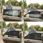 2 Pcs Car Window Cover Screen Breathable| Car Window Shade Sun Cover Window Covers | Mesh Front Rear Universal Side Automotive Window Sun Cover| For Sun Protection – Black Color
