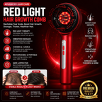 Advanced Red Light Hair Growth Comb™ | LED Scalp Massager for Thicker, Stronger & Healthier Hair | Rechargeable Hair Regrowth Brush